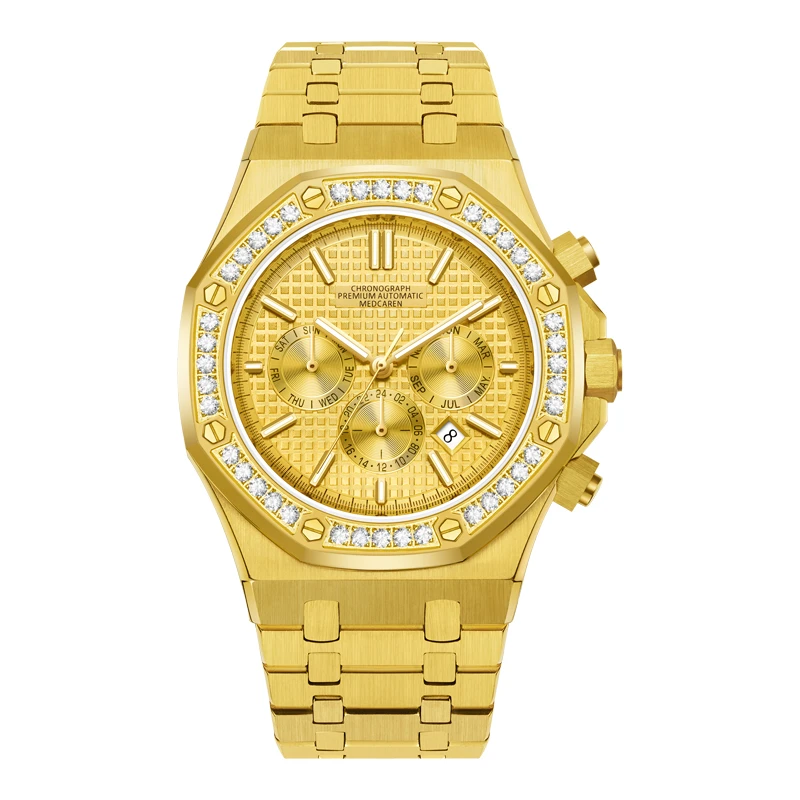 (AP皇家)大气黄金男款纯金男士腕表高端进口全自动机械潮流手表G