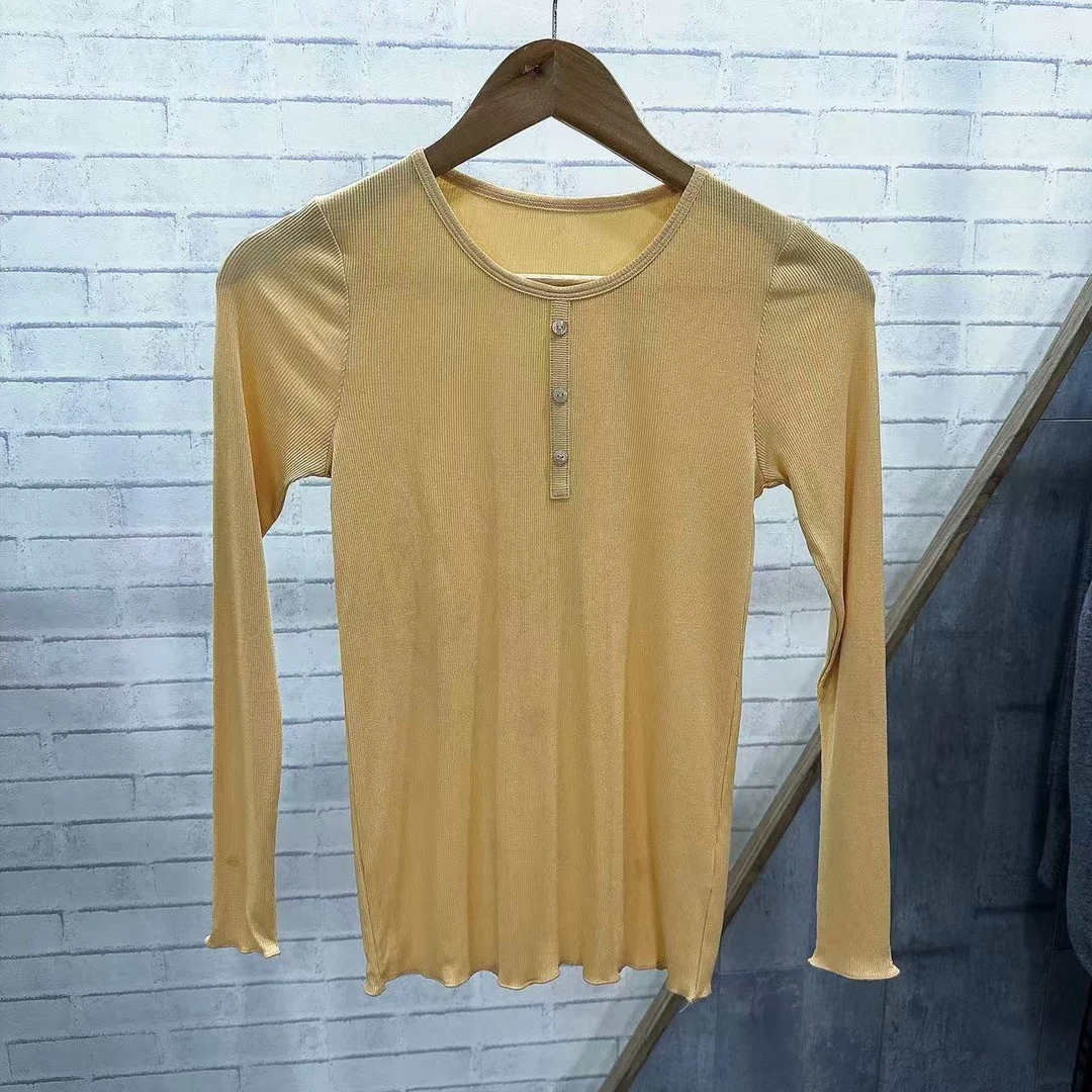 A 敲值！高弹力日单桑蚕丝螺纹！秋冬内搭巨好穿！无骨轻柔，显瘦！j35