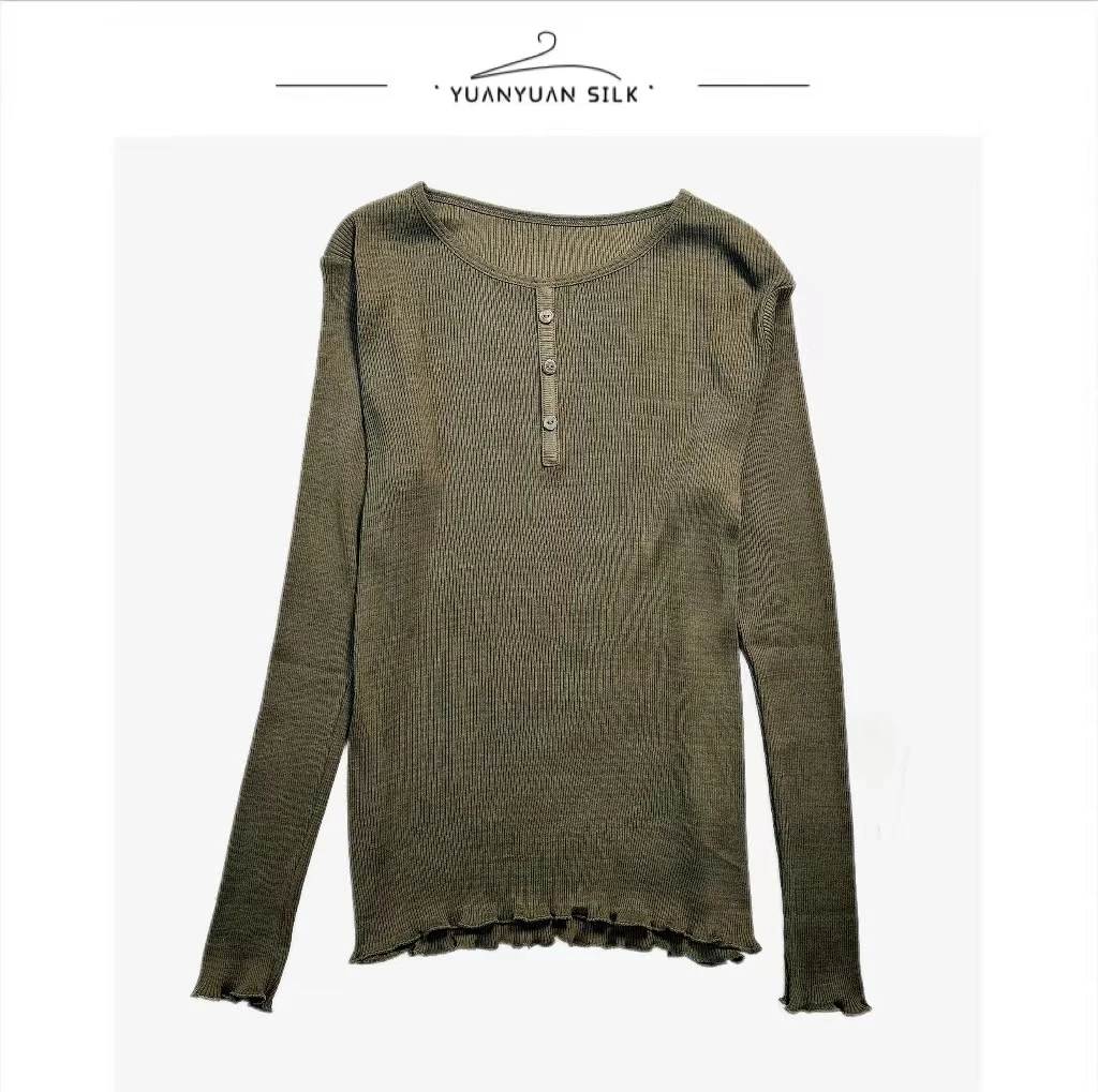 A 敲值！高弹力日单桑蚕丝螺纹！秋冬内搭巨好穿！无骨轻柔，显瘦！g53