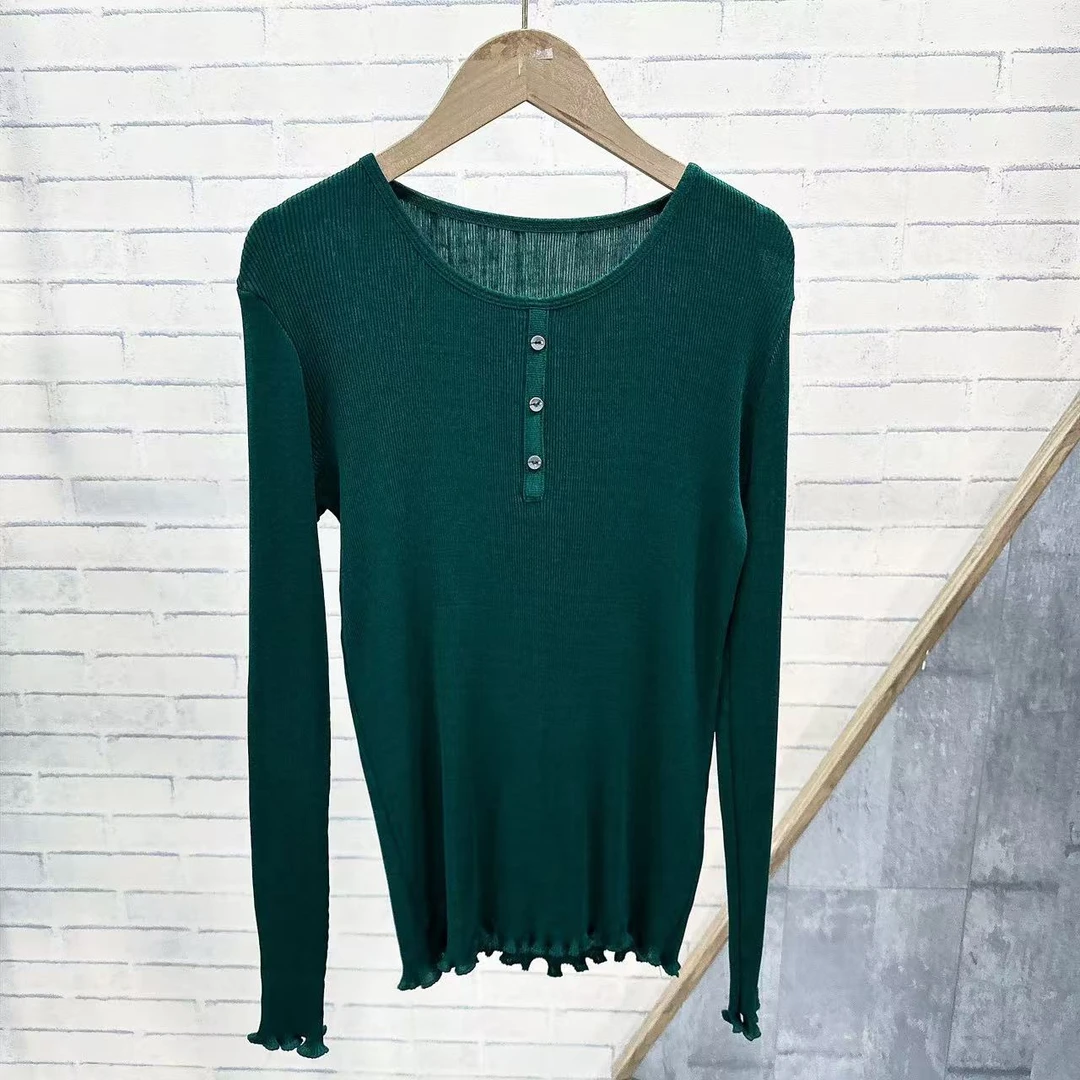 A 敲值！高弹力日单桑蚕丝螺纹！秋冬内搭巨好穿！无骨轻柔，显瘦！j26