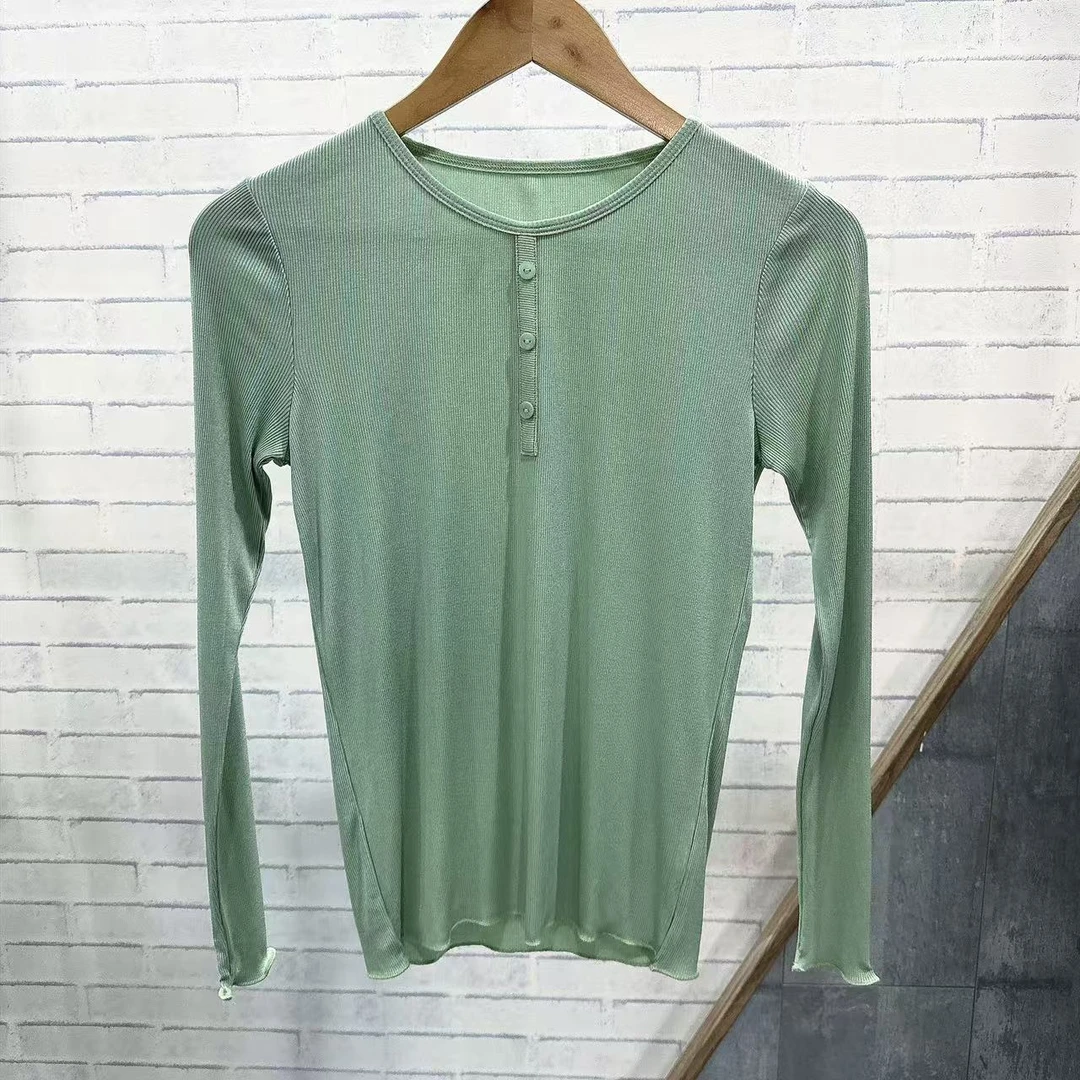 A 敲值！高弹力日单桑蚕丝螺纹！秋冬内搭巨好穿！无骨轻柔，显瘦！j38