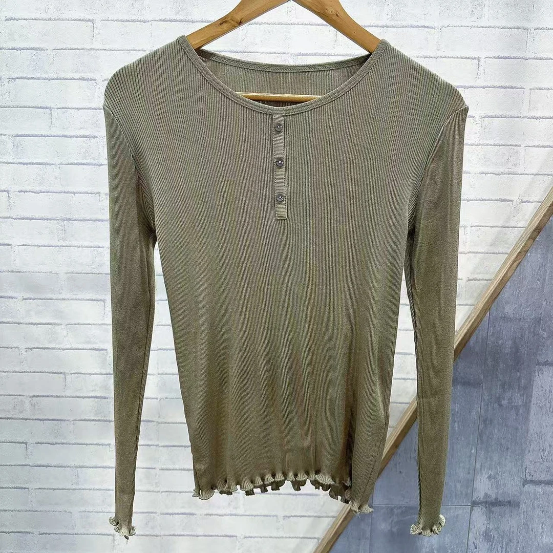 A 敲值！高弹力日单桑蚕丝螺纹！秋冬内搭巨好穿！无骨轻柔，显瘦！j17