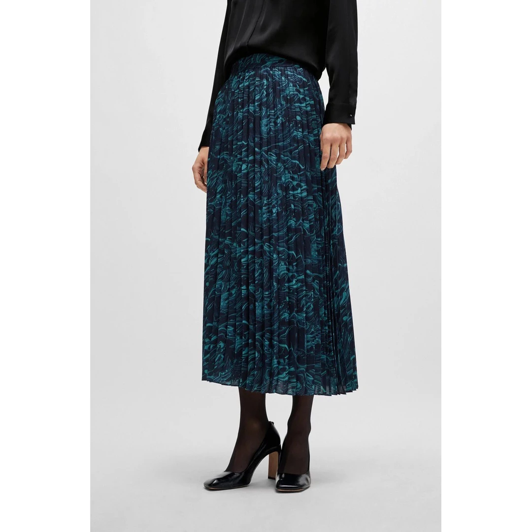 【Rumi时装】水墨丹青 轻奢百搭中高腰晕染百搭中长款半裙4849bq