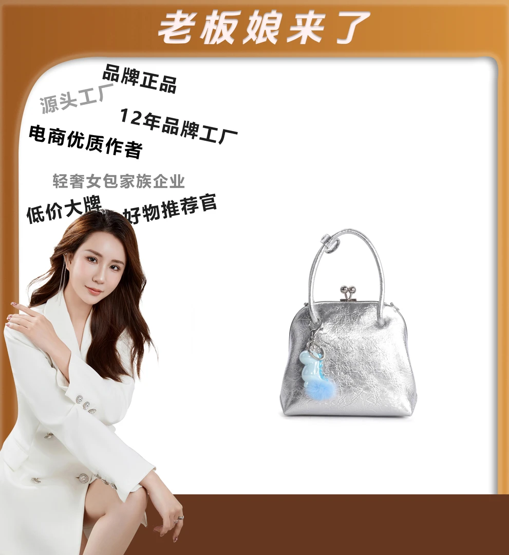 2024年包包经典时尚百搭休闲轻奢女士潮流质感女包JY426-银色