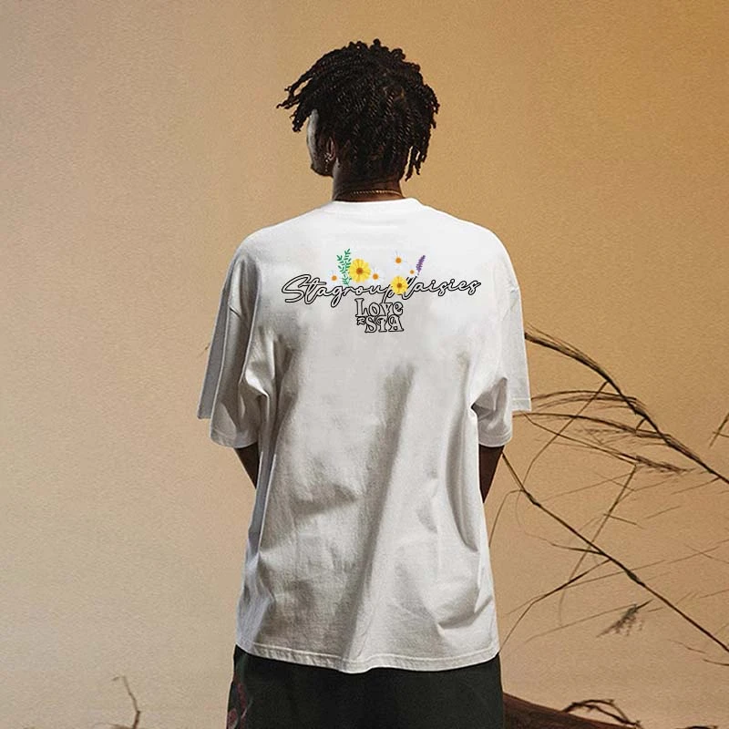 STA. SRXRMD小雏菊国潮夏季索罗娜半袖短袖T恤男宽松重磅纯棉休闲