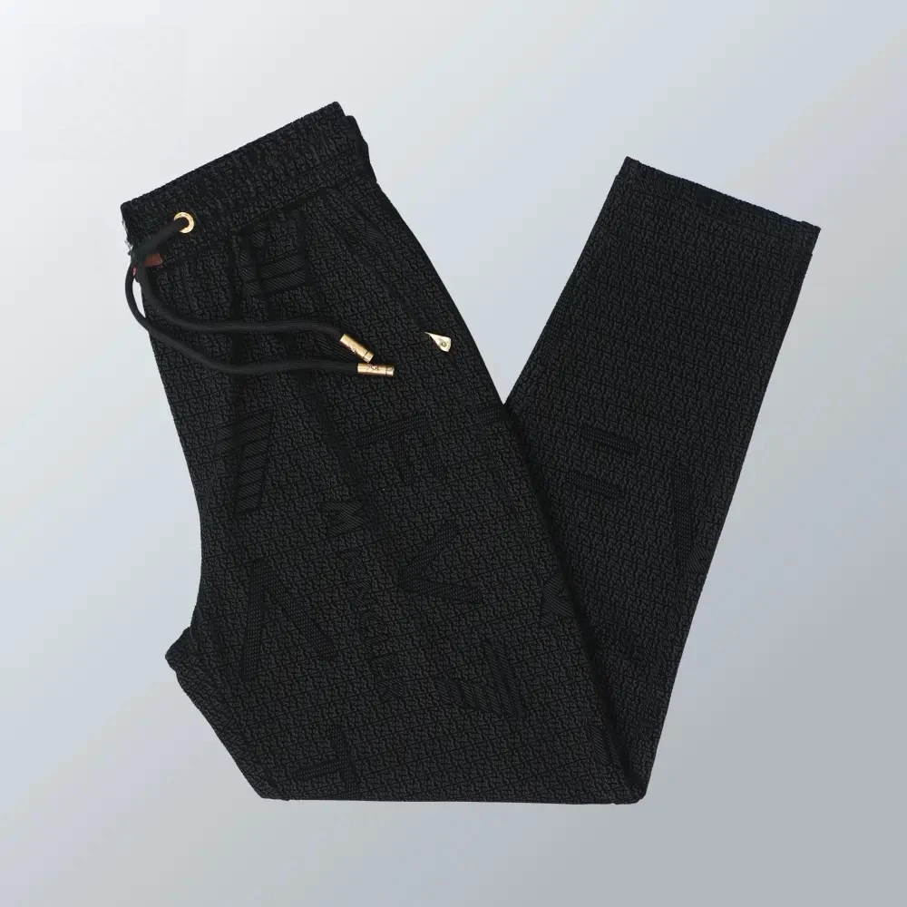 2024秋冬新款男士时尚提花商务直筒轻奢加厚休闲裤5503