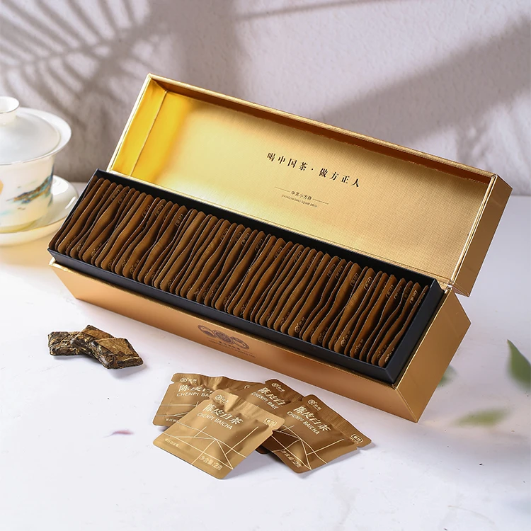 中茶小方砖陈皮白茶新会陈皮福鼎老白茶