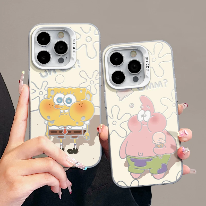 适用苹果17潮流iPhone16手机壳15p华为卡通x荣耀nova可爱mate海绵