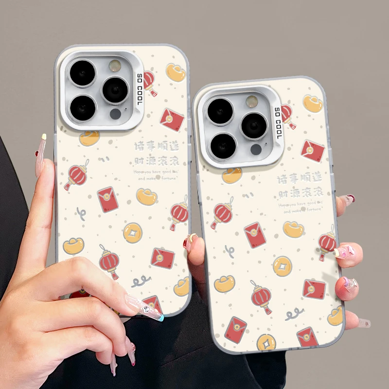 适用苹果15潮流iPhone14手机壳13p华为创意x荣耀nova灯笼mate元宝
