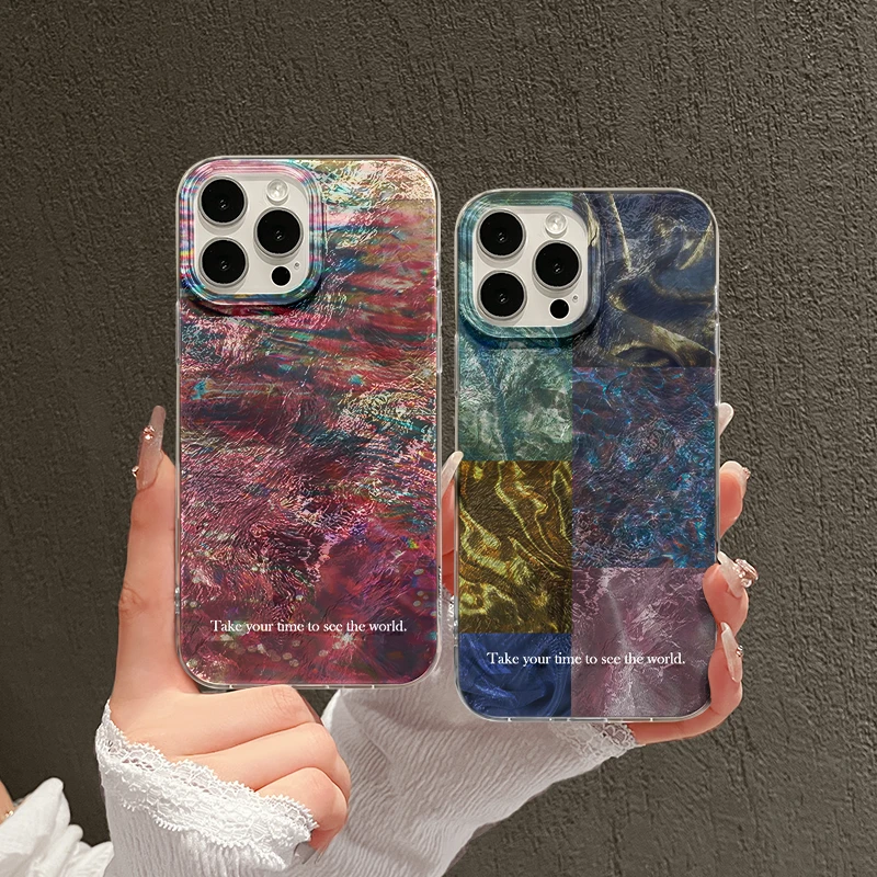 适用苹果iPhone16pro手机壳mate漩涡壳IMD华为彩光水波纹防摔oppo