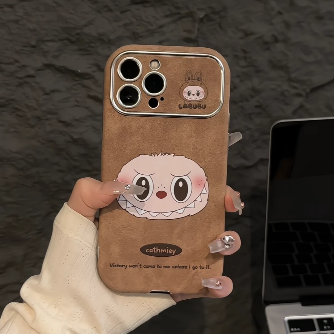 适用苹果iPhone16pro手机壳15pro贴皮大视窗华为mate60表情小怪兽