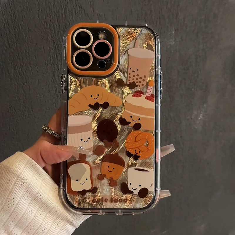 适用苹果15羽纱奶油iPhone16手机壳14华为jallycat食物mate60防摔