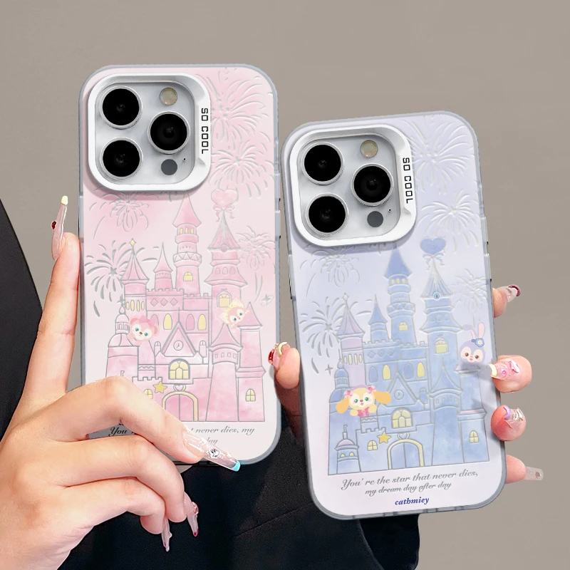 适用苹果15潮流iPhone14手机壳13p华为烟花x荣耀nova城堡mate创意
