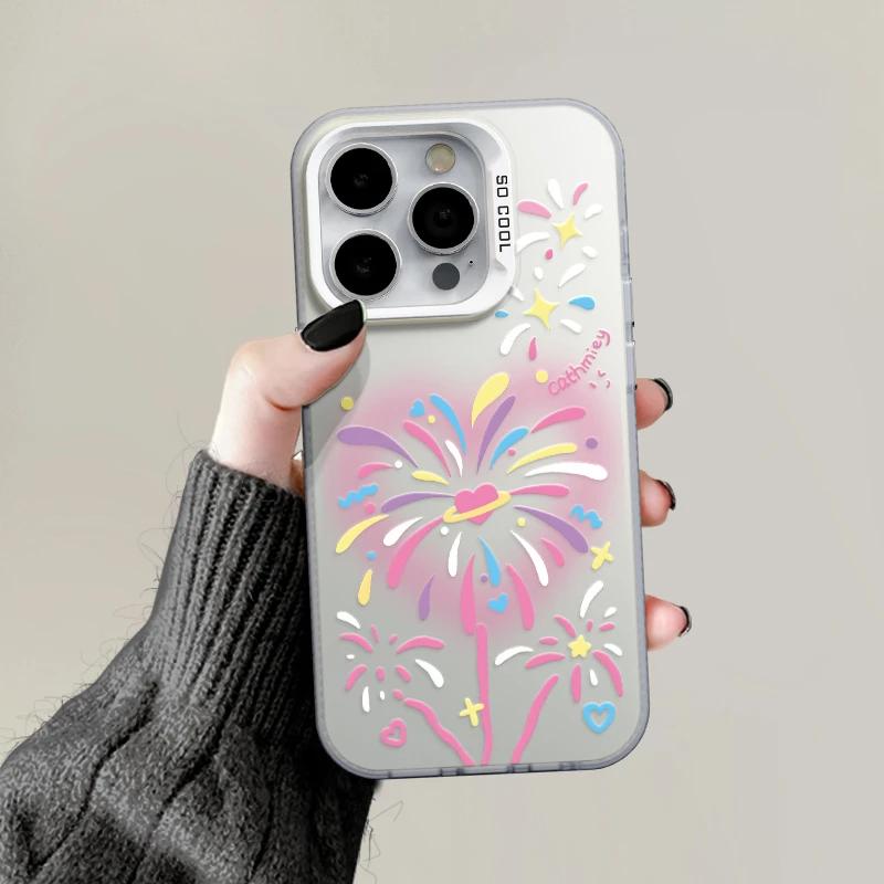适用苹果15潮iPhone14手机壳13p华为创意x荣耀nova烟花mate简约