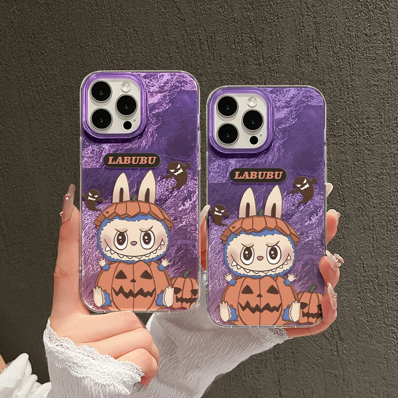 适用15苹果16pro手机壳创意华为mate60漩涡壳IMD南瓜万圣夜小怪兽