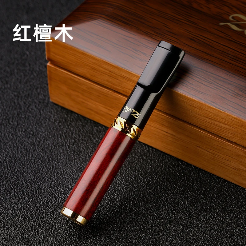 Zobo/正牌檀木烟嘴（粗细两用）可循环清洗型焦油过滤器微孔礼盒