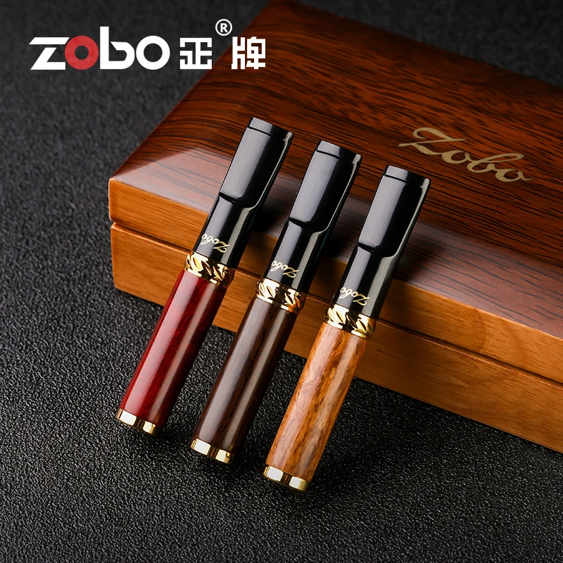 zobo正牌檀木烟嘴（粗中细三用）过滤嘴可循环使用清洗微孔器烟嘴