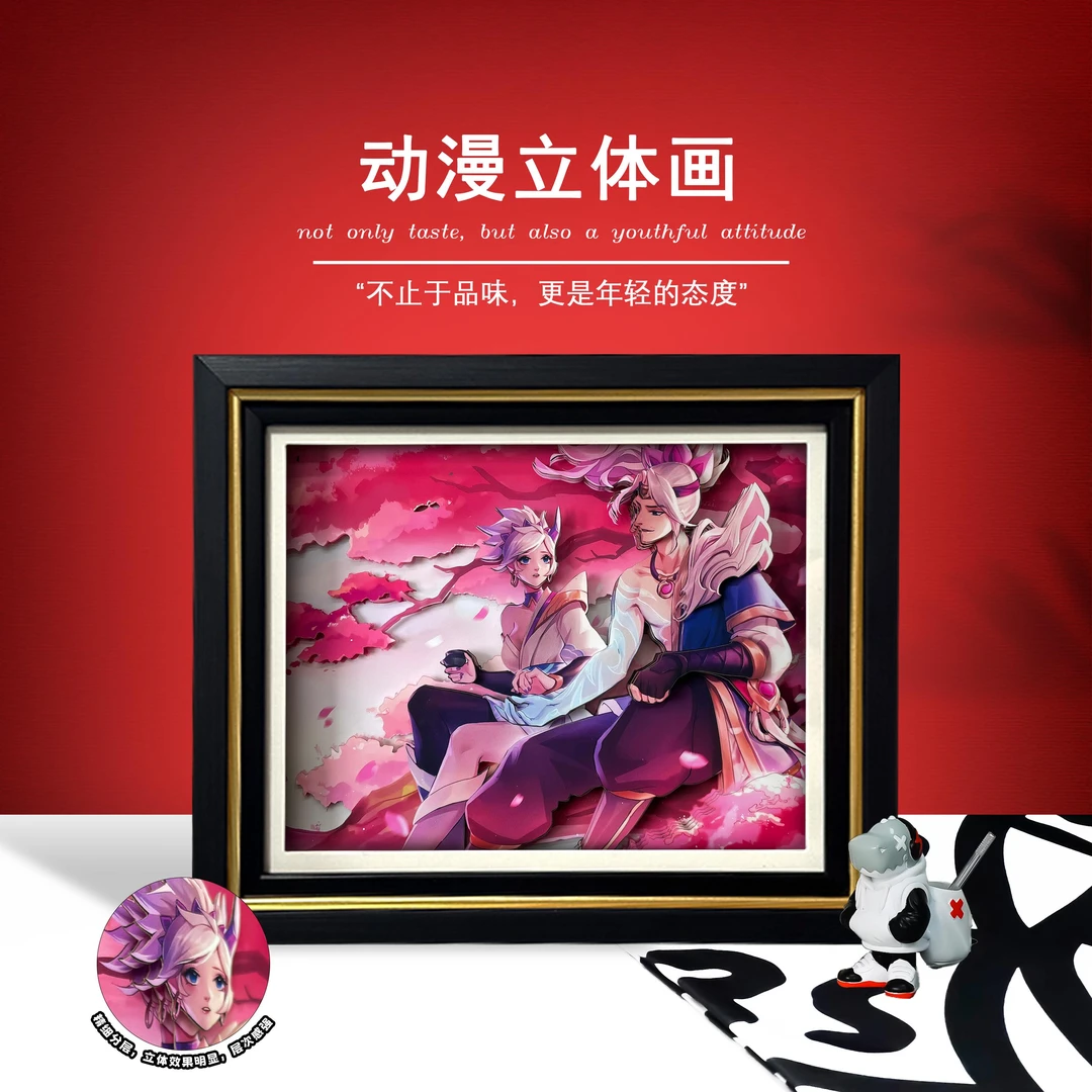 英雄联盟3d立体画桌面摆件亚索疾风剑豪周边手办盲盒礼品手办景品