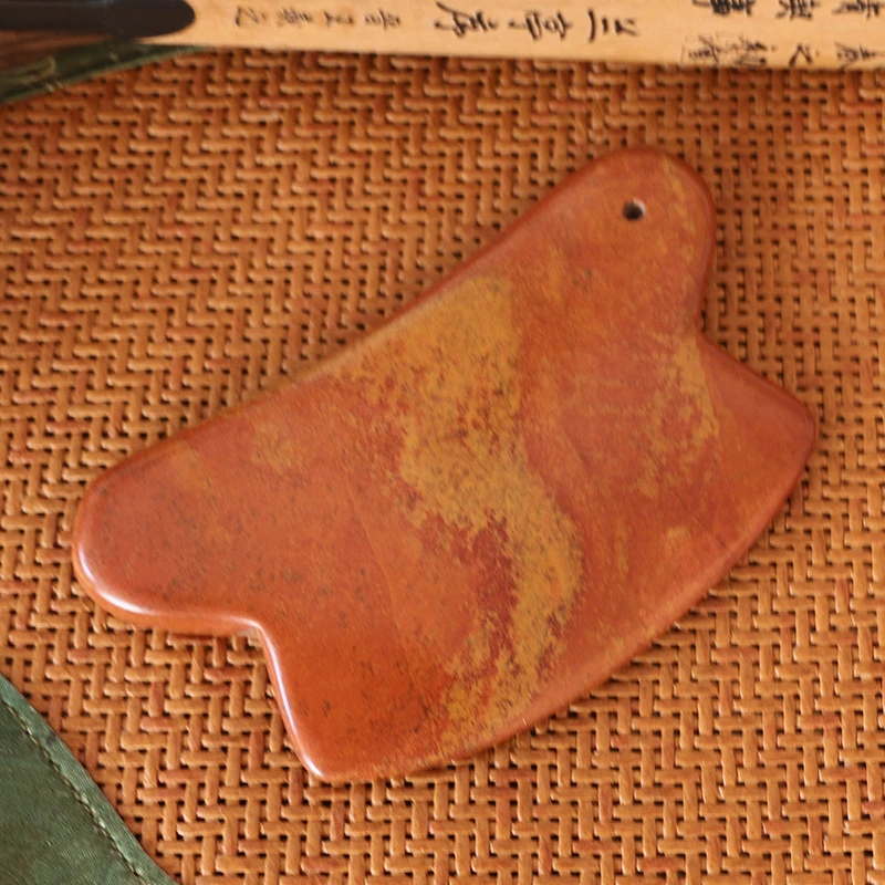 泗滨玄黄砭石刮板头部面部红砭石对称板家用