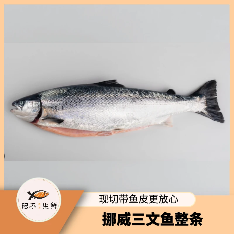 【阿不优选挪威整条】改价链接 冰鲜三文鱼 去骨去刺精修带皮发货