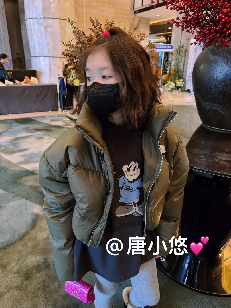 唐小悠 童装定制款 上新2024小悠同款 东大门新款做旧洋气大T