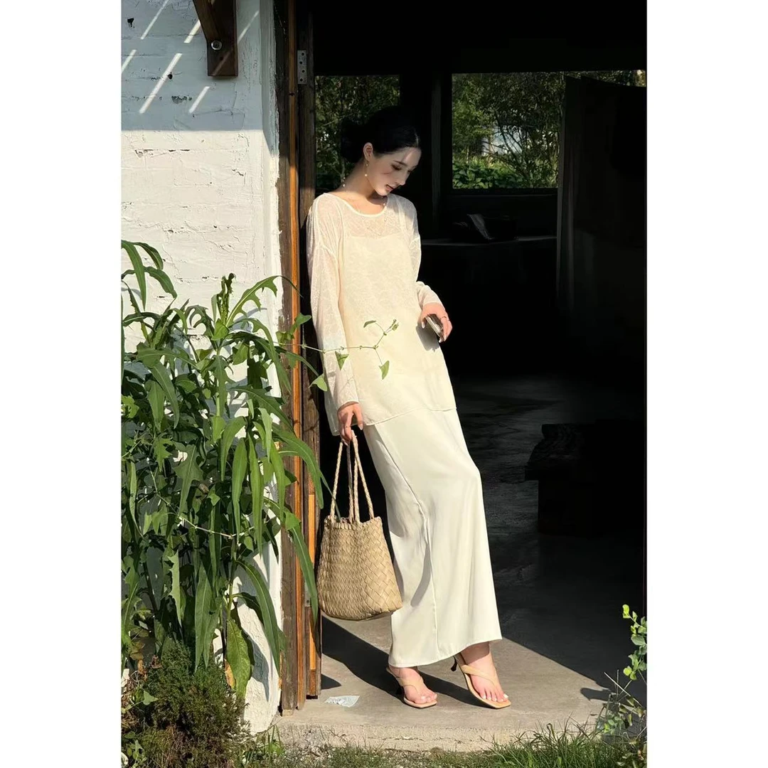 ALIN【浪漫情怀】2024初秋新款气质时尚显瘦长袖两件套