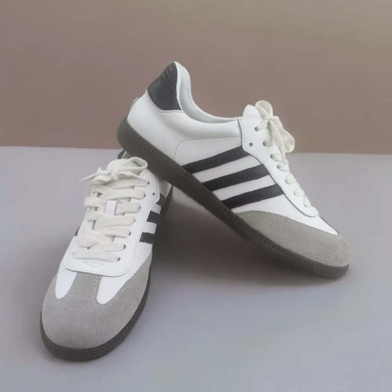 德训鞋男女款2024新款真皮百搭休闲 板鞋情侣复古运动阿甘鞋子