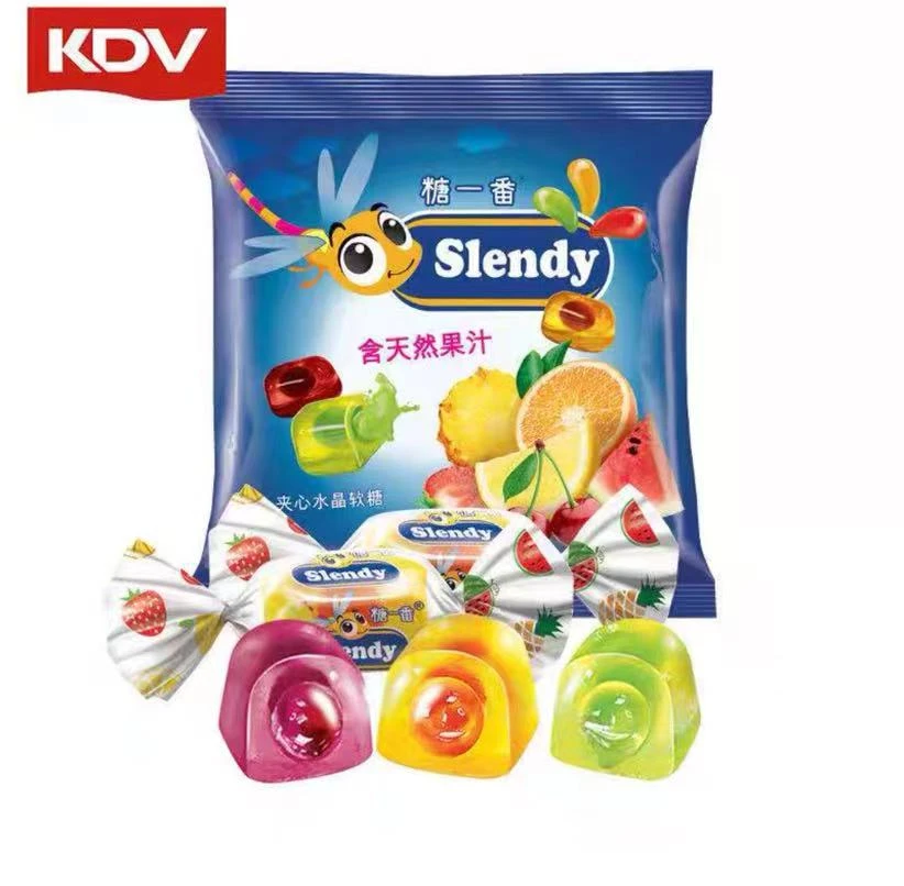 俄罗斯进口KDV金蜻蜓水果糖夹心软糖果汁爆浆橡皮糖零食品小蜜蜂