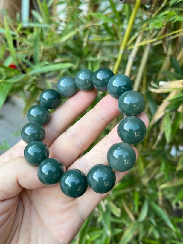 秦紫玉紫绿玛瑙手串