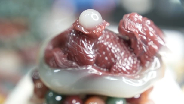 秦紫玉紫绿玛瑙盐源翡翠手把件雕刻件