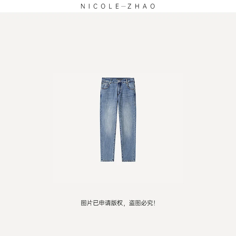 NZ0349【贵姐NICOLE】男士土耳其进口面料设计师款修身牛仔裤