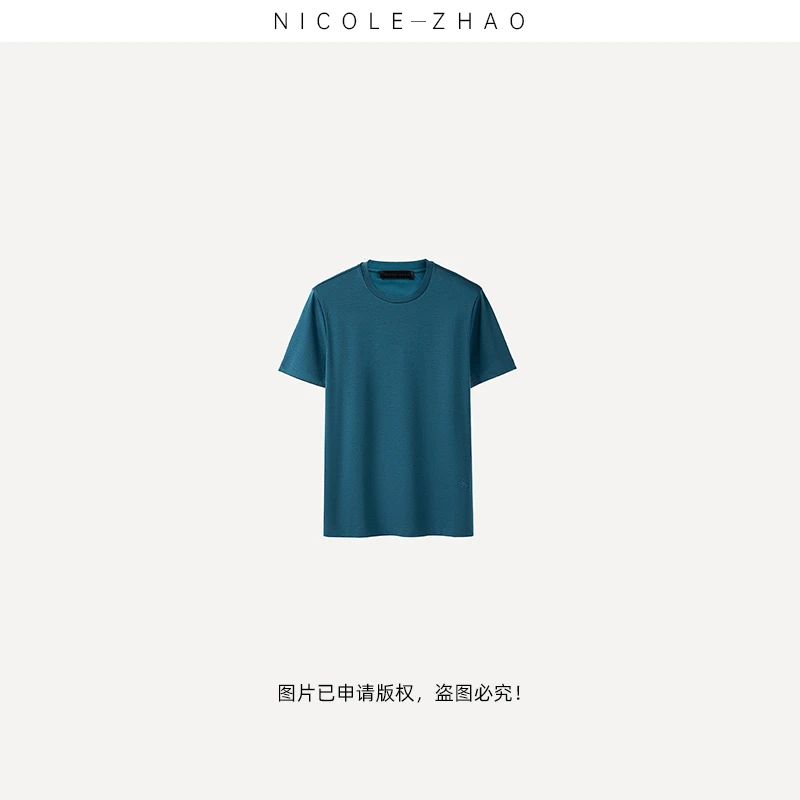 SY2026【贵姐NICOLE】高端设计师款宽松休闲纯色圆领短袖男款T恤