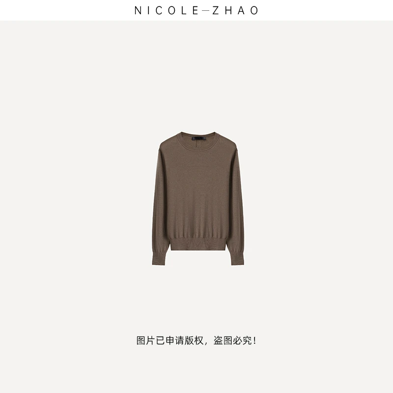 【贵姐NICOLE】高端定制长袖针织衫MJ0014打底半高领圆领毛衫
