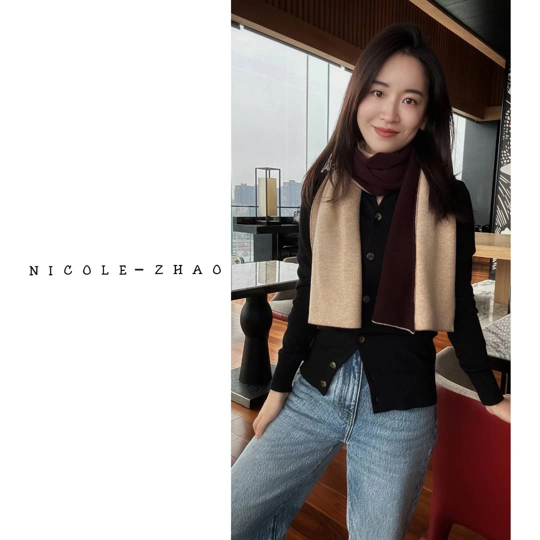 【贵姐NICOLE】高端设计师款纯羊绒高奢围巾2A0845