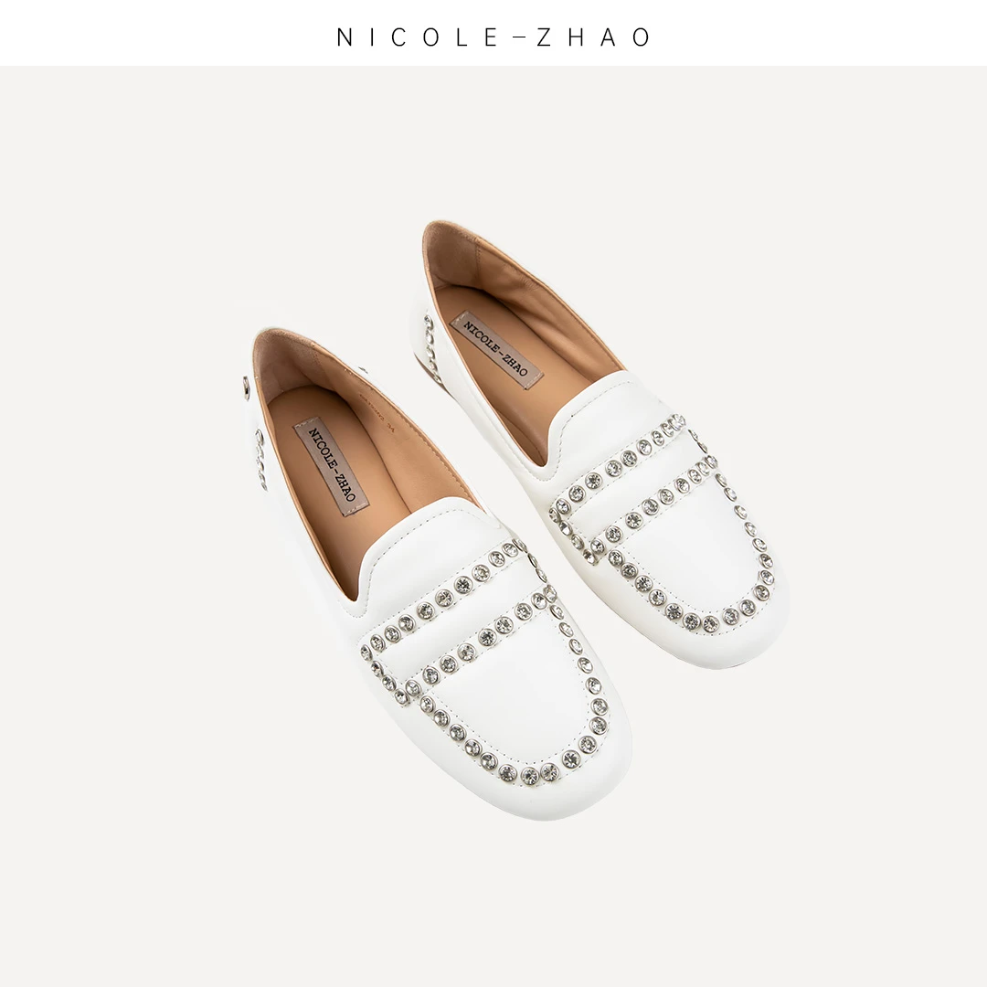 NZ0224【贵姐NICOLE】云朵鞋高端设计师款单鞋小香风白色轻奢百搭