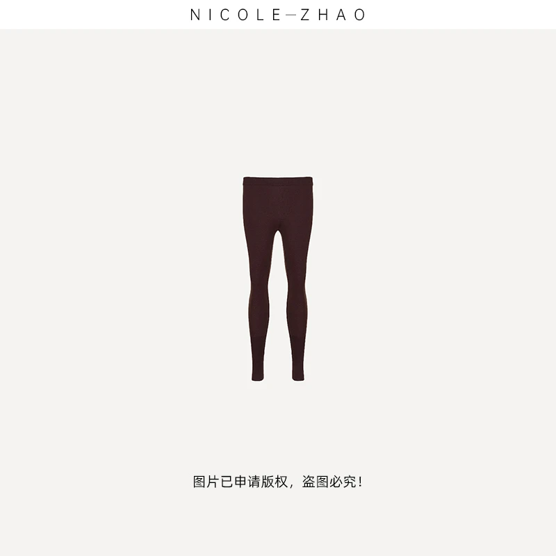 3F4212【贵姐NICOLE】2025早春新款Jk面料针织裤瑜伽休闲打底女士
