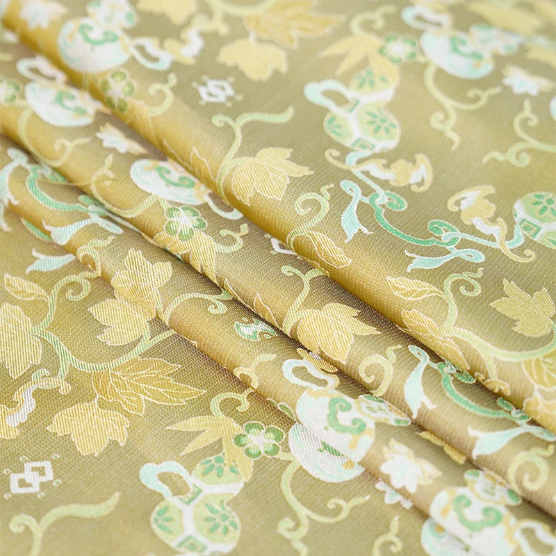 钱小萍宋锦-福禄绵延如意 桑蚕丝面料（一经开裁不支持7天无理由）