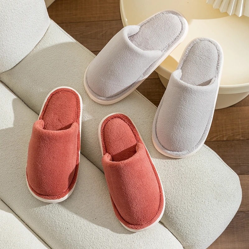 棉拖鞋女秋冬季毛毛绒家居室内家用外穿保暖地板防臭防滑男士情侣