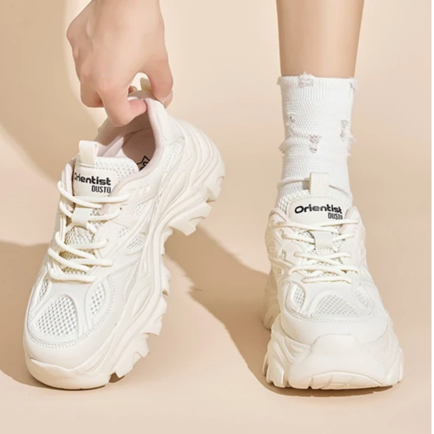 大东女鞋百搭风厚底老爹鞋2025秋季爆款休闲复古时尚运动鞋0312