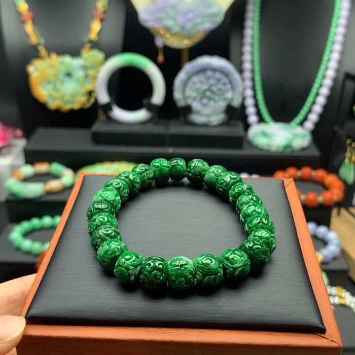 翡翠手链未镶嵌翡翠手串