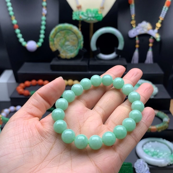 翡翠手链未镶嵌翡翠手串