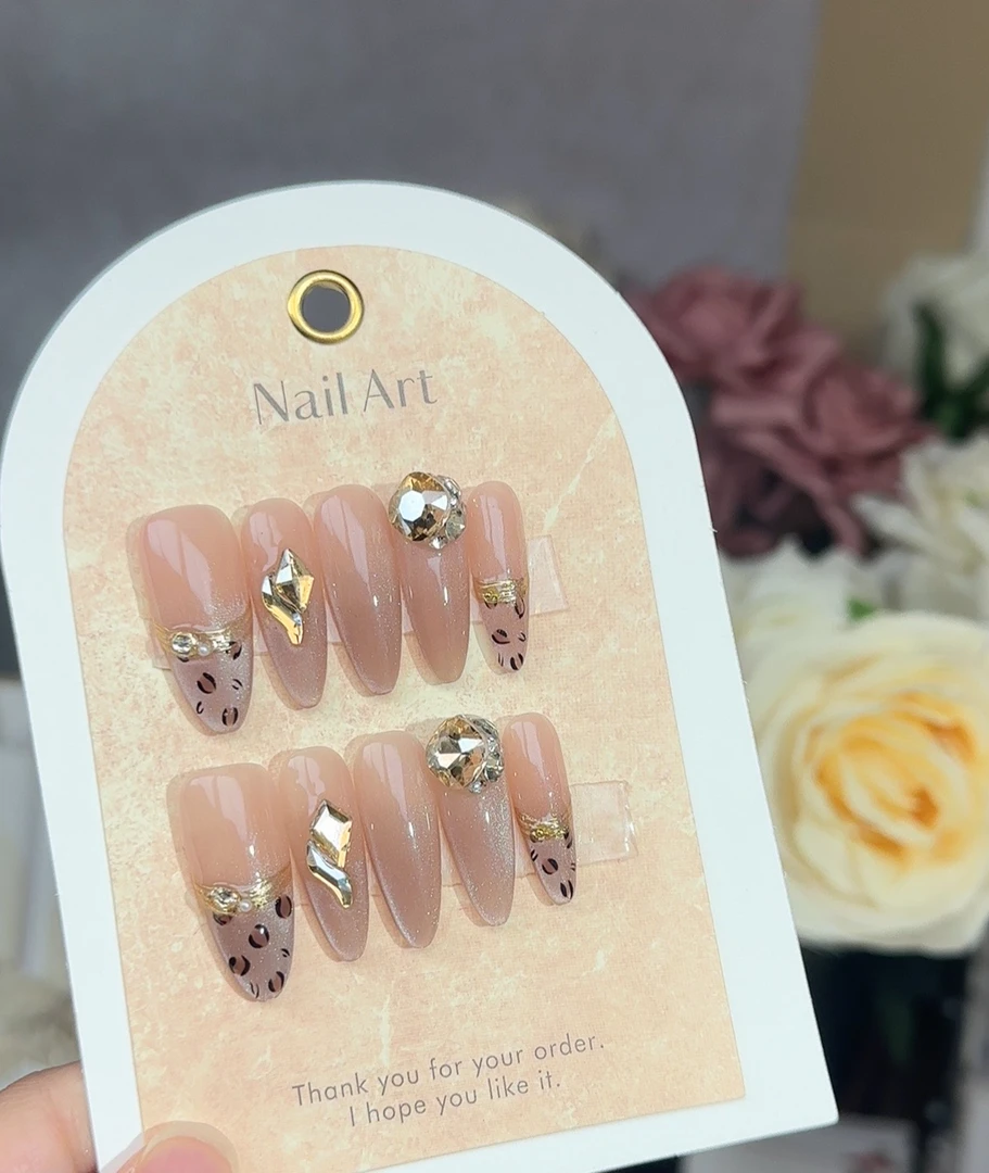 ”初秋豹纹”初夏纯手工定制穿戴甲-