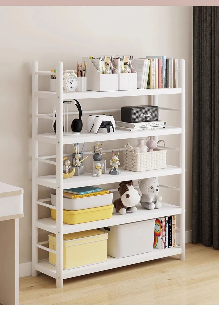 简易钢板书架落地客厅家用简约可移动整理置物架收纳办公室储物架