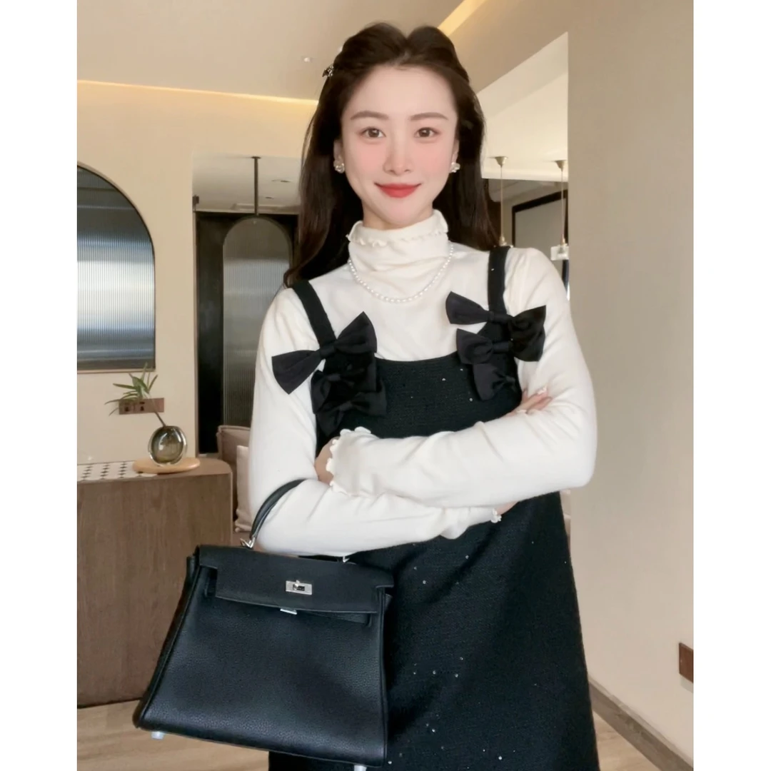 詹很可爱【蛋糕打底】羊绒显瘦气质针织时尚设计感小众76234MZS3421