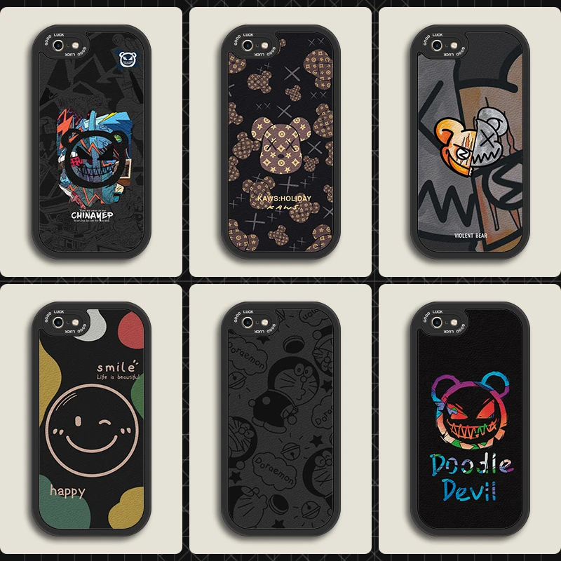 适用于苹果8手机壳新款8plus保护套6S硅胶全包XR网红暴力熊潮女生