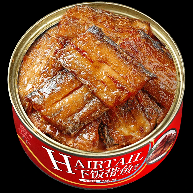 五香带鱼罐头下饭菜新鲜海鲜熟食罐装储存鲜香味食品香辣开盖即食