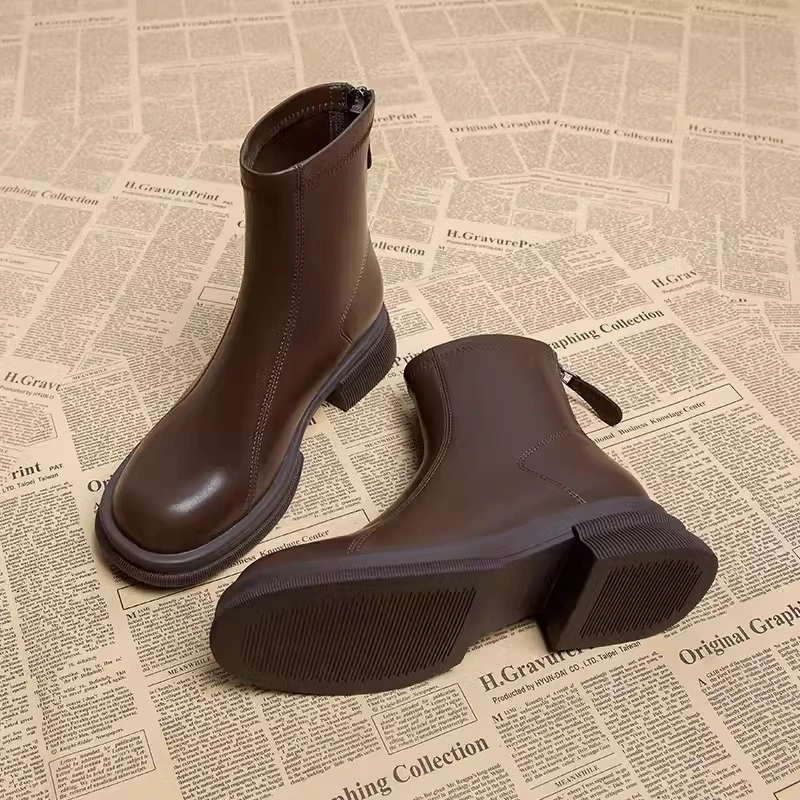 马丁靴女2024新款英伦风欧货爆款秋冬短靴子ins潮瘦瘦靴百搭单靴