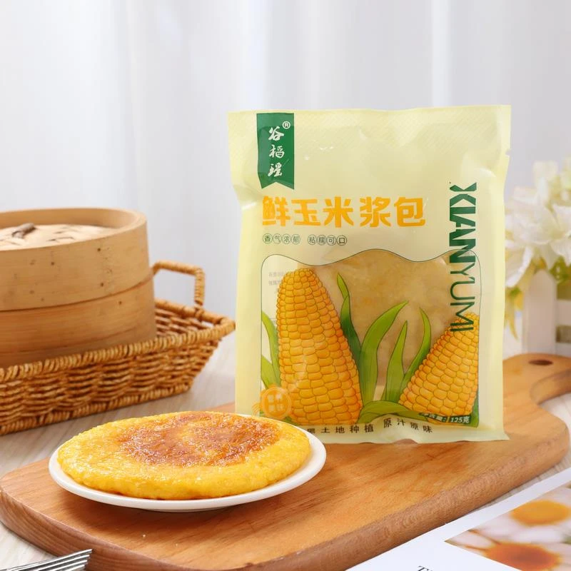 谷稻瑶东北鲜糯玉米浆包饼125g*5袋粘糯玉米饼低脂玉米糍粑浆葱0g