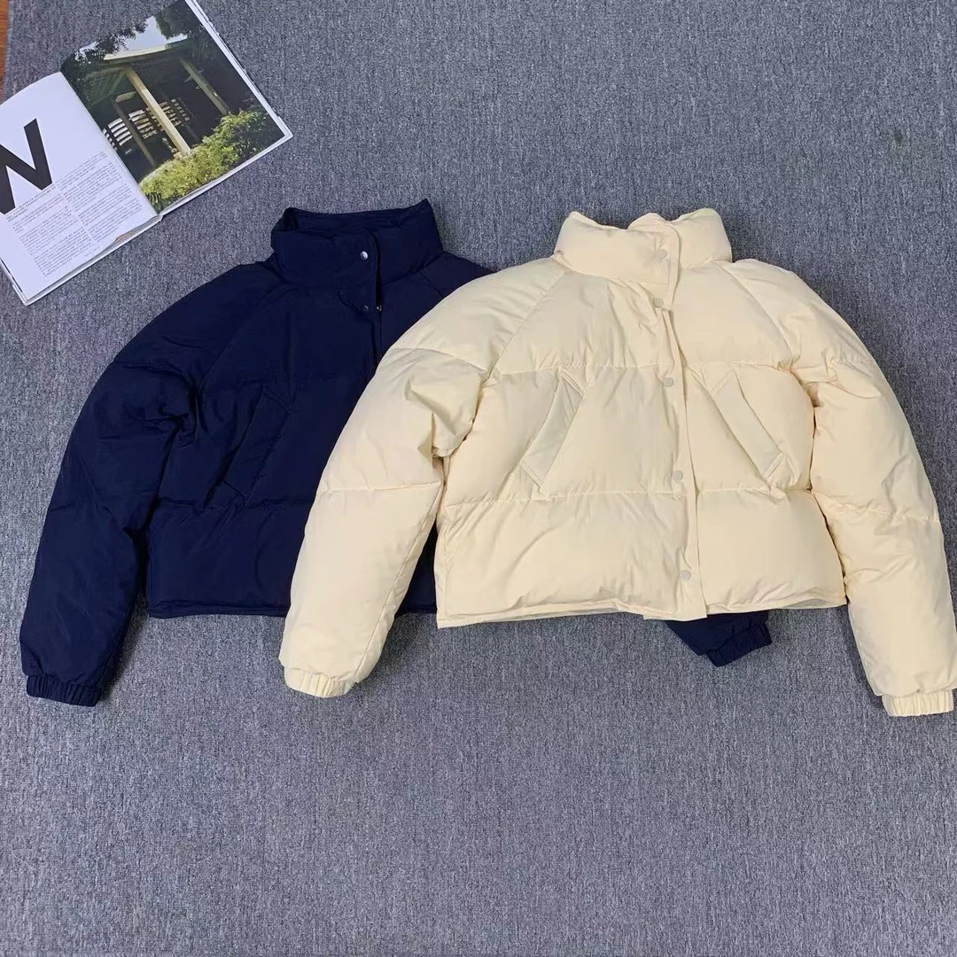 83935余小鱼 【云朵】两色立领拉链单排扣简约冬羽绒服女装