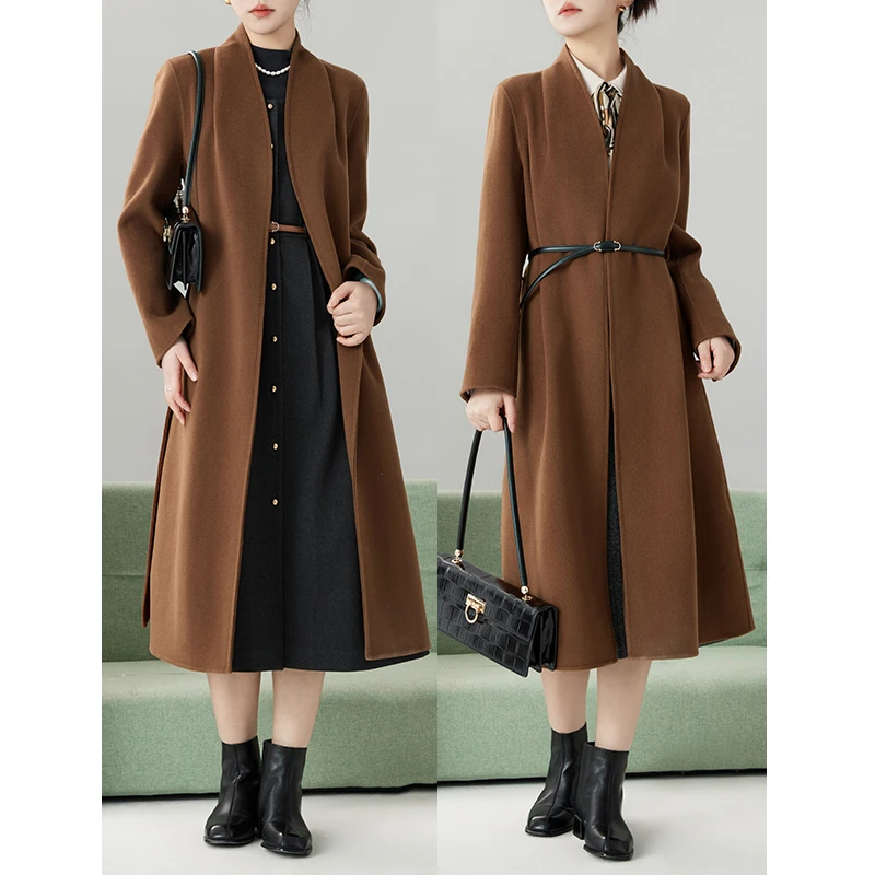 老敏哥 SC极简  高级质感纯手工高货双面呢大衣D1124132